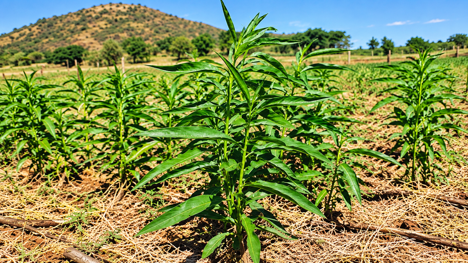 Foliage of the espichadeira, a toxic plant in the wetland ecosystem